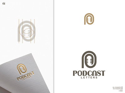 podcast letters logo 3d animation app branding design graphic design icon illustration letters logo monogram podcast typography ui ux vector