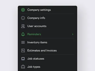 Settings sidebar navigation app application clean dark icons interface menu navigation sidebar tailwind ui ux web