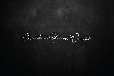 Creative Ideas @Work Signature Logo branding creative ideas creative logo design design logo logo design logo design branding minimal minimal logo design minimal logos signature signature font signature logo