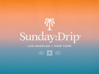 Sunday:Drip abstract apparel brand branding california crypto custom lifestyle logo logomark logotype nature new york nft palm palm tree streetwear tree trippy web3