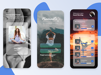 yoga app ui