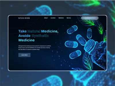 Natural medicine website banner uiux || Medical Website color freebies illustration medical care medicine ui ux web web banner design website website concept website design