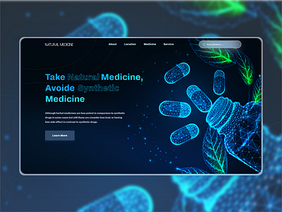 Natural medicine website banner uiux || Medical Website color freebies illustration medical care medicine ui ux web web banner design website website concept website design