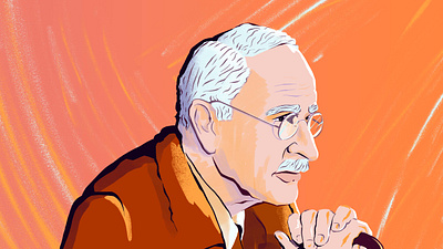 Carl Jung cane cover image design editorial glasses graphic illustration portrait psychologist psychology