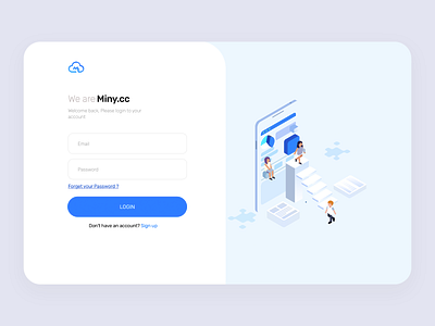 simple login design illustration