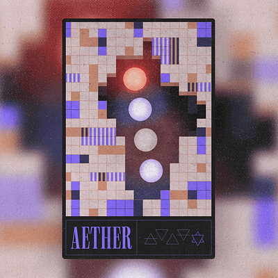 Aether aether card cards collectibles geometric graphicdesign illustration mystical nft procreate space texture trading