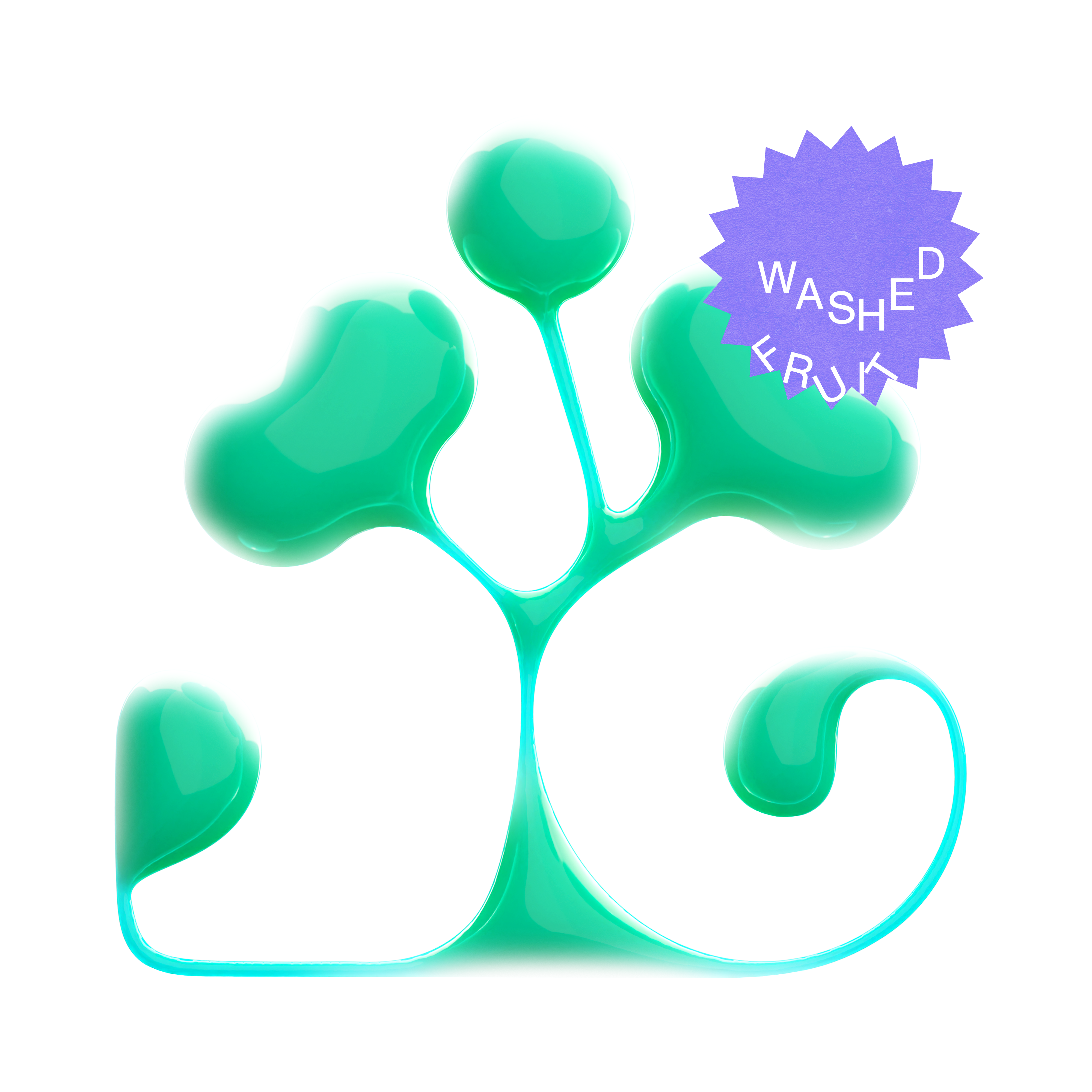 emerald tree 2d 3d abstract blender branding cute design graphic design green ill illustration logo photoshop poster print shape shiny tree type vector