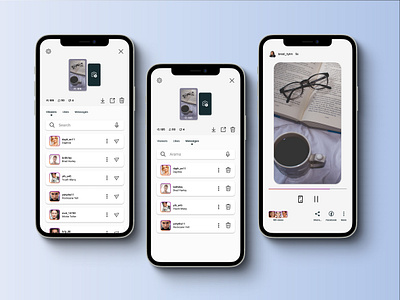 InstagramStory-ReDesign app design figma figmadesign instagram instagram stories instagram story mobile app mobile app design ui uiux uiuxdesign userinterfacedesign ux