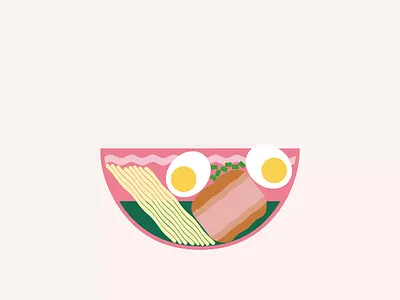 D Ramen Bowl animation design illustration minimalist motion motion design motion graphics motiongraphics vector