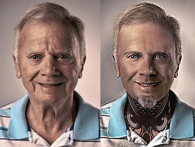 Retouching Old/young branding design graphic design illustration mikeadv retina retouching vector