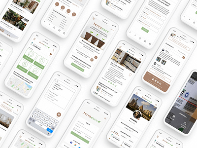 TerraCare app branding design design app earth green planet recycling ui ux
