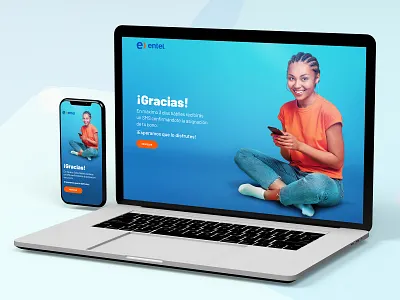 Landing Page de agradecimiento Entel design ui web