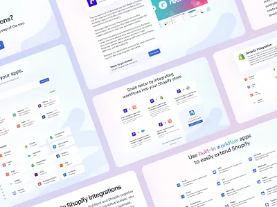 Elements for the MESA website actions app automation automations builder design interface management marketing minimal shopify ui ux workflow