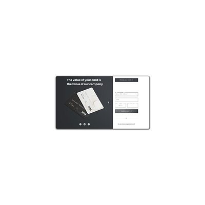 Value of your card design ui web