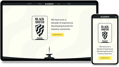 Blacksmith Branding site branding ui