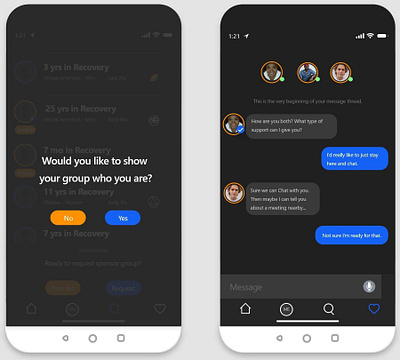 In my shoes app 4 branding business design drugs substance abuse ui ux