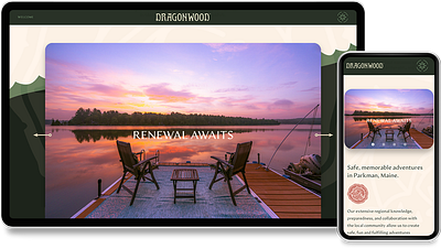 Dragonwood website branding ui
