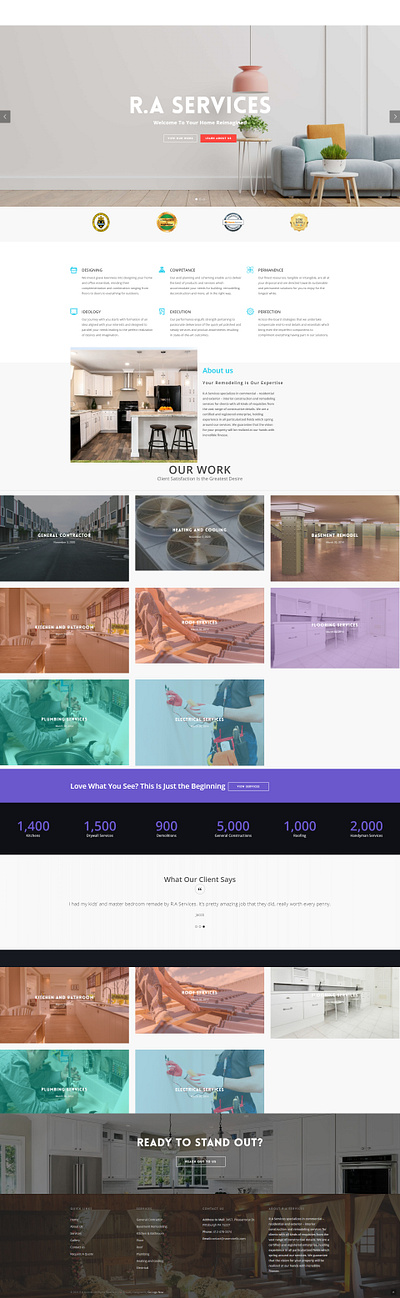 Ra Service LLC branding design home decor ui ux webdesign website