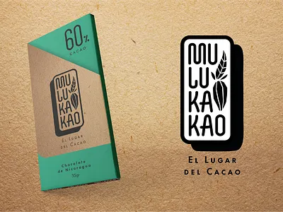 Mulukakao: Chocolate bar art branding chocolate chocolate bar chocolate packaging colors design green illustration logo logotype native nicaragua vector
