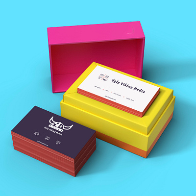 Ugly Viking Media business card mock brand design branding