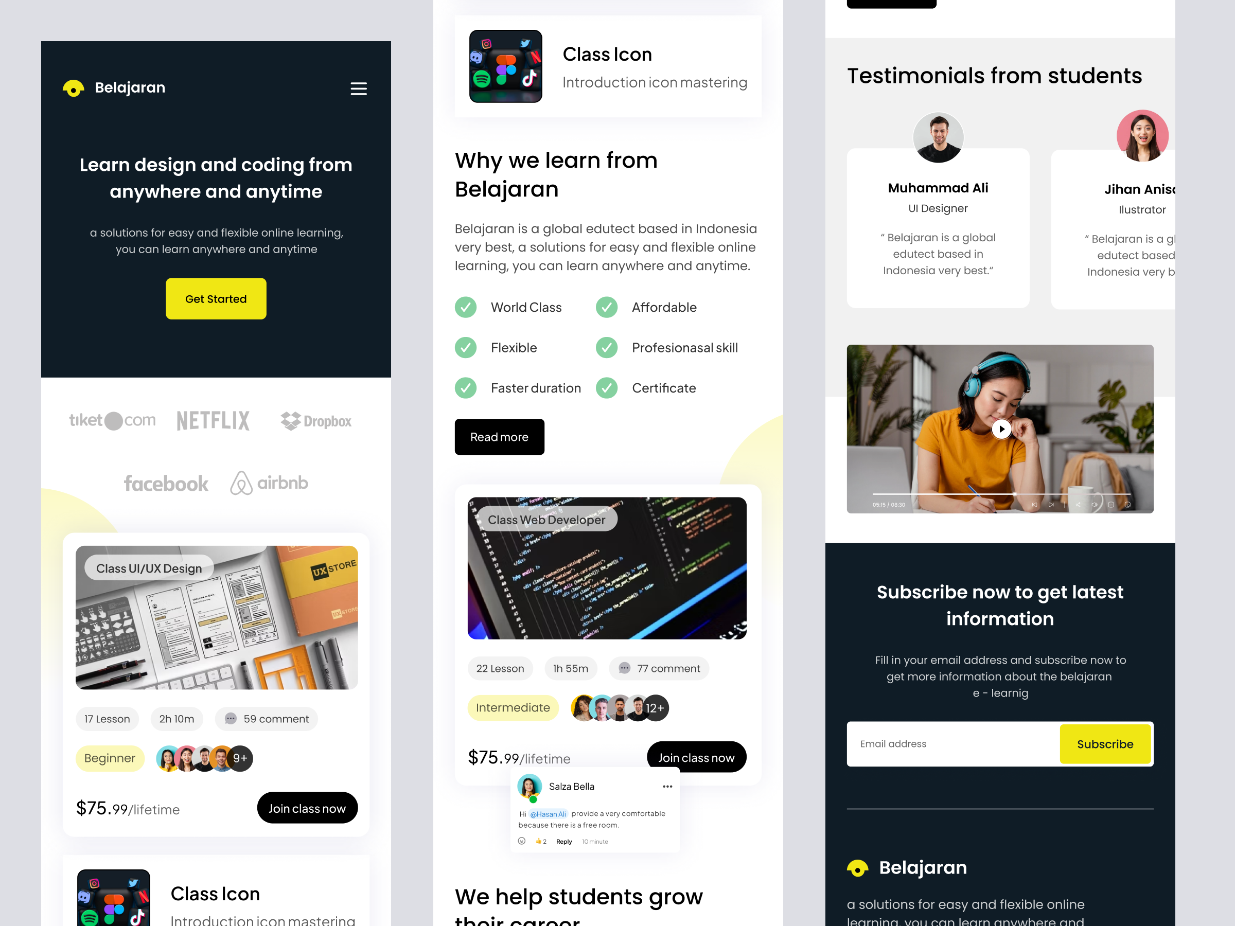 Belajaran - Responsive Design By Muhammad Zaini On Dribbble