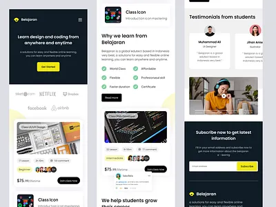 Belajaran - Responsive Design belajaran bootcamp design e course e learning mobile muhammad zaini responsive design study ui ux