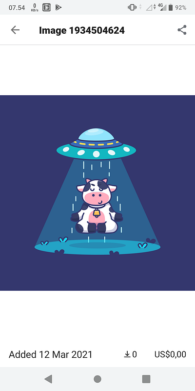 I belive i can fly barn character cow cute farm flat illustration floating fly funny illustration kawaii mascot meditation milk ufo yoga