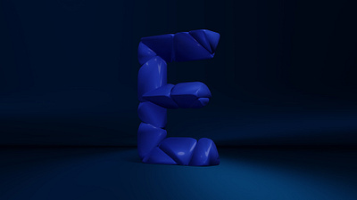 E 36days 36daysoftype blender3d clean design futurism illustration letter minimal typography