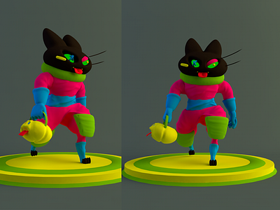 Maow maow character design 3d c4d chracter illustration ilustrator