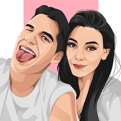 couple funart graphicdesign illustration tracing vector vector art