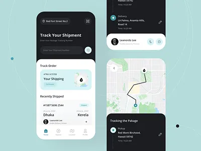 Package Tracker App app app design app ui app ui design design package tracker app tracking app uihut visual visual design
