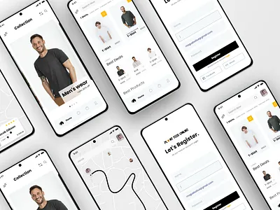 Ecommerce app Design kit adobe xd app ecommerce app kit uiux