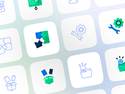 Startup Icon Illustration Set - Mix Style agile blue business icon colorful company design flat icon green icon icon design icon pack illustration logo modern sprint startup startup icon team team illustration teamwork