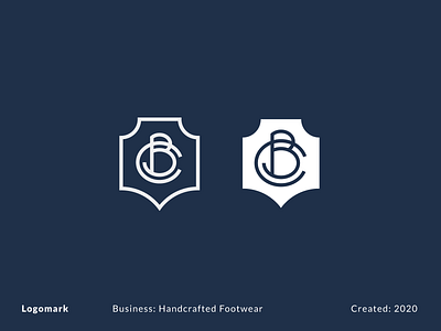 Letter B & C Logo for Handcrafted Footwear Brand. brand classic emblem label logo