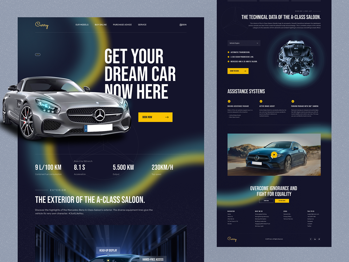 Car Landing Page designs, themes, templates and downloadable graphic ...