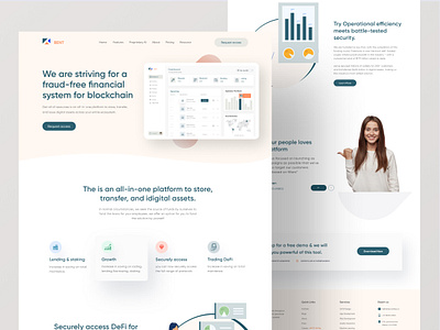 Fintech Home page design app clean design clean ui cryptocurrency dashboard ui figma fintech fintech app fitness homepage logo marketing agency minimal money management real estate ui ui design uidesign uiux wallet