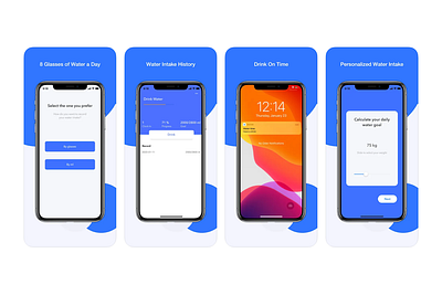 Water - Daily Water Reminder on iOS app ui