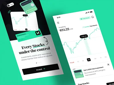 Investment & Stock Adviser App animation app financial app fintech invest investment investments management mfs minimal mobile app mobile application mobile banking motion graphics musemind online banking stock stock adviser trading ui