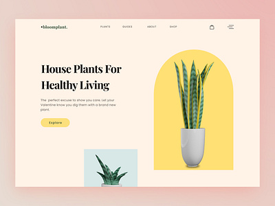 Exploration - Greenhouse Store Company 3d clean design greenhouse hero section homepage landing page minimal plant plant 3d plant store ui uiux ux website