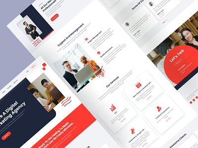 Digital Agency Landing Page agency branding business company corporate creative creative agency design studio digital agency digital marketing home page landing page marketing personal portfolio portfolio web design website