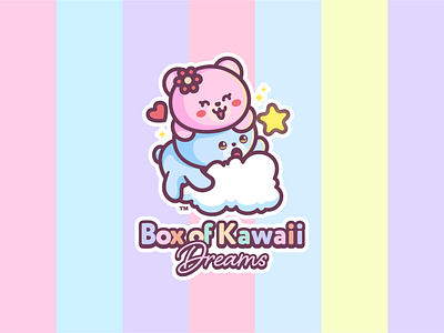 Box Of Kawaii adorable animal animal art bear character children character cloud cute dream fly happy illustration kawaii lovely mascot simple star