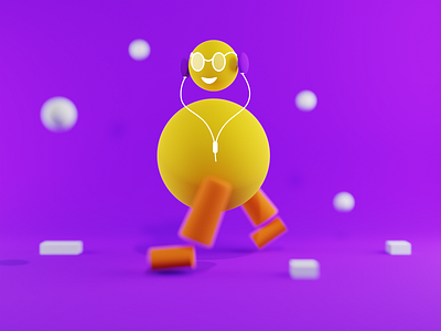 Fun Character 3d design illustration typography vector