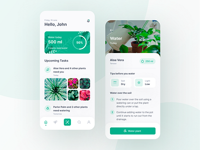 Plant Care App app app design design design app figma inspire mobile app mobile app design mobile application mobile ui plant plant app plant care plants ui ui ux ui design uidesign user interface ux design