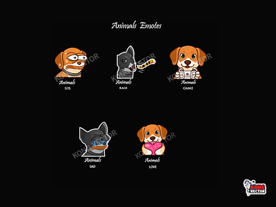 Animals Twitch Emotes 3d animation branding cartoon design emoji emote emotes graphic design illustration logo motion graphics twitch twitchemote twitchemotes ui