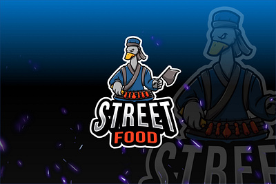 Street Food Logo Template meat