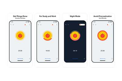 Tomato - Stay Focused on iOS app ui
