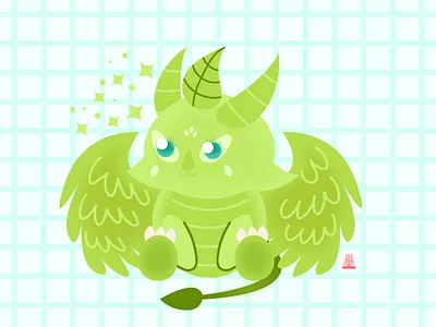 Chibi Green Dragon art childrens illustration design dragon illustration mascot character mascot design vector