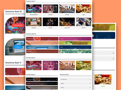 Category List and Grid Design