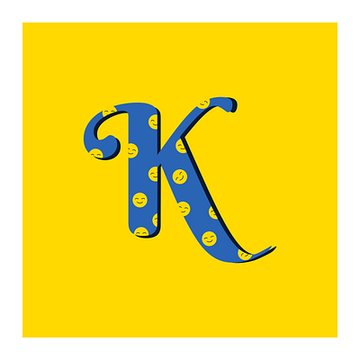 Letter K lettering typogaphy