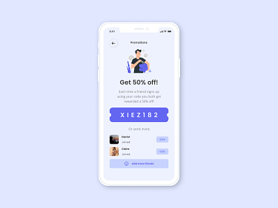 Special Offer daily dailyui dailyuichallenge design flat illustration invite invites minimal promotion promotion code special offering ui uidesign uiux